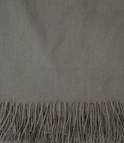 Gładki szal szalik Gruba Chusta frędzle BASIC (Szary) Gładki szal szalik Gruba Chusta frędzle BASIC (Szary)