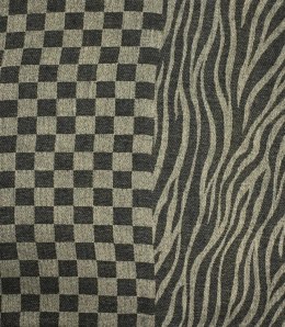 Modny szal szalik chusta zebra dwukolorowy Elegancki (Szary)