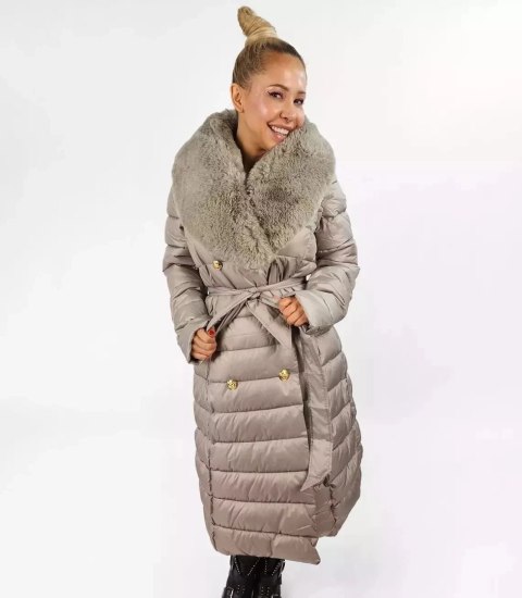 Pikowana kurtka płaszcz bezrękawnik 4W1 FUTRO (Beżowy) XXL (44) Pikowana kurtka płaszcz bezrękawnik 4W1 FUTRO (Beżowy) XXL (44)