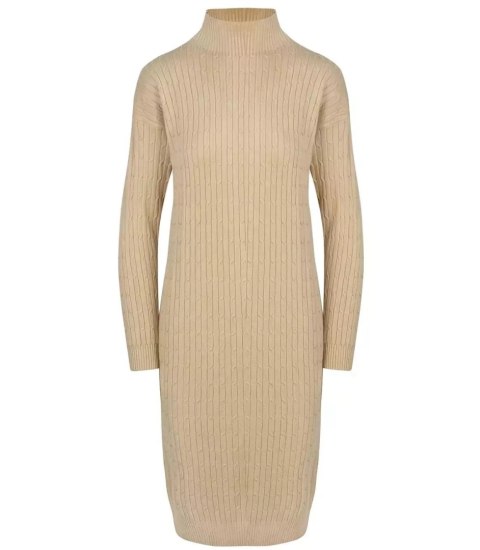 Sukienka sweter z golfem Ciepła i miła Elastyczna Elegancka (Beżowy) Sukienka sweter z golfem Ciepła i miła Elastyczna Elegancka (Beżowy)
