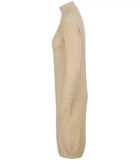 Sukienka sweter z golfem Ciepła i miła Elastyczna Elegancka (Beżowy) Sukienka sweter z golfem Ciepła i miła Elastyczna Elegancka (Beżowy)