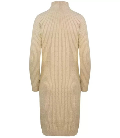 Sukienka sweter z golfem Ciepła i miła Elastyczna Elegancka (Beżowy) Sukienka sweter z golfem Ciepła i miła Elastyczna Elegancka (Beżowy)