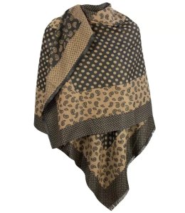 Szal szalik elegancka chusta pashmina Elegancki PAISLEY (Beżowy)