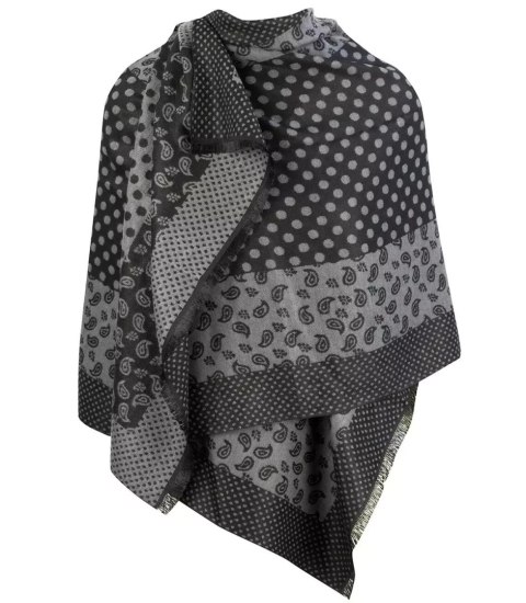 Szal szalik elegancka chusta pashmina Elegancki PAISLEY (Czarny) Szal szalik elegancka chusta pashmina Elegancki PAISLEY (Czarny)