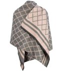 Szal szalik elegancka chusta pashmina Elegancki ROMBY (Szary)
