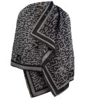Szal szalik elegancka chusta pashmina LITERKI (Czarny)