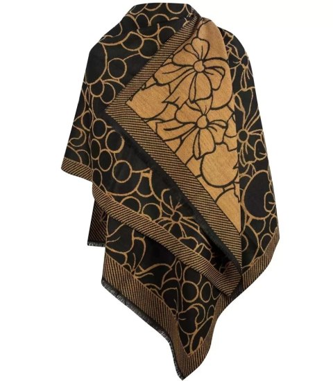 Szal szalik elegancka chusta pashmina kokardki (Brązowy) Szal szalik elegancka chusta pashmina kokardki (Brązowy)