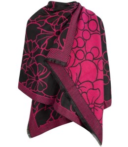 Szal szalik elegancka chusta pashmina kokardki (Różowy)