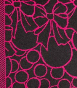 Szal szalik elegancka chusta pashmina kokardki (Różowy)