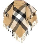 Szal szalik elegancka chusta pashmina kratka (Beżowy)