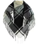 Szal szalik elegancka chusta pashmina kratka (Czarny)