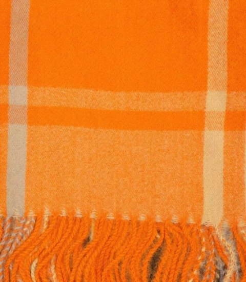 Szal szalik elegancka chusta pashmina kratka (Pomarańczowy) Szal szalik elegancka chusta pashmina kratka (Pomarańczowy)