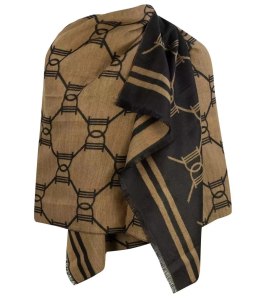 Szal szalik elegancka chusta pashmina logo bawełna (Beżowy)