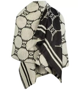 Szal szalik elegancka chusta pashmina logo bawełna (Beżowy)