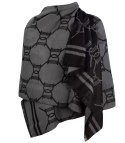 Szal szalik elegancka chusta pashmina logo bawełna (Szary)