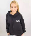 Ciepła bluza unisex bawełna napis kangurka (Czarny) S/M