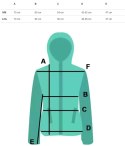 Ciepła bluza unisex bawełna napis kangurka (Czarny) S/M