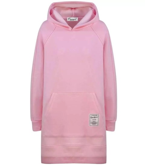 Ciepła oversizowa bluza BASIC hoodie (Różowy) Ciepła oversizowa bluza BASIC hoodie (Różowy)