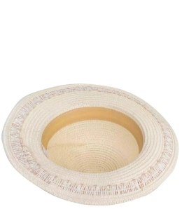 Pleciony kapelusz słomkowy z rafii ze sznurkiem (Beżowy)
