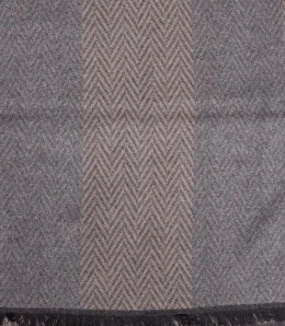 Szal męski szalik z frędzelkami we wzory Elegancki (Beżowy)