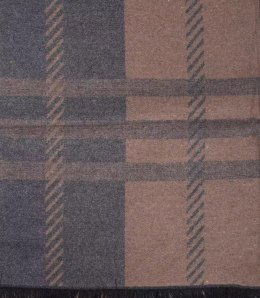 Szal męski szalik z frędzelkami we wzory Elegancki (Beżowy)