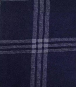 Szal męski szalik z frędzelkami we wzory Elegancki (Granatowy)