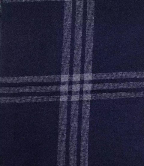 Szal męski szalik z frędzelkami we wzory Elegancki (Granatowy) Szal męski szalik z frędzelkami we wzory Elegancki (Granatowy)