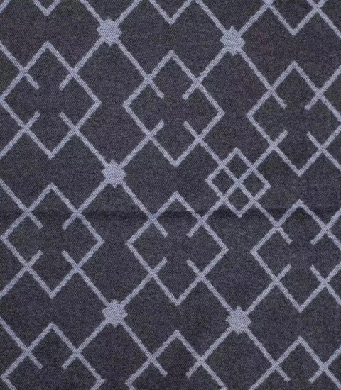 Szal męski szalik z frędzelkami we wzory Elegancki (Szary)