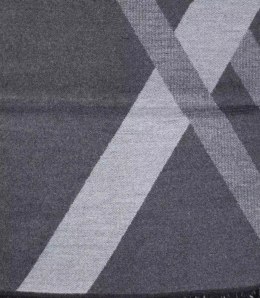 Szal męski szalik z frędzelkami we wzory Elegancki (Szary)