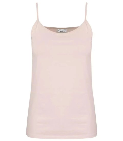 Bluzka koszulka top na ramiączkach bawełna (Różowy) 5XL/6XL