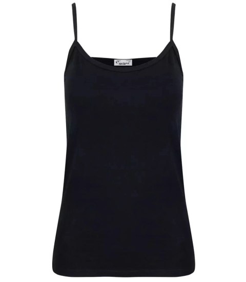Bluzka koszulka top na ramiączkach podkoszulka (Czarny) 3XL (46) Bluzka koszulka top na ramiączkach podkoszulka (Czarny) 3XL (46)