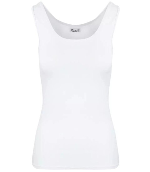 Bluzka koszulka top podkoszulka bawełna (Biały) 5XL/6XL
