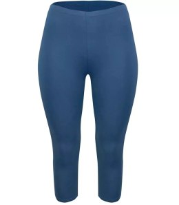 Klasyczne legginsy bezszwowe 3/4 plus size (Niebieski) 9XL(58)