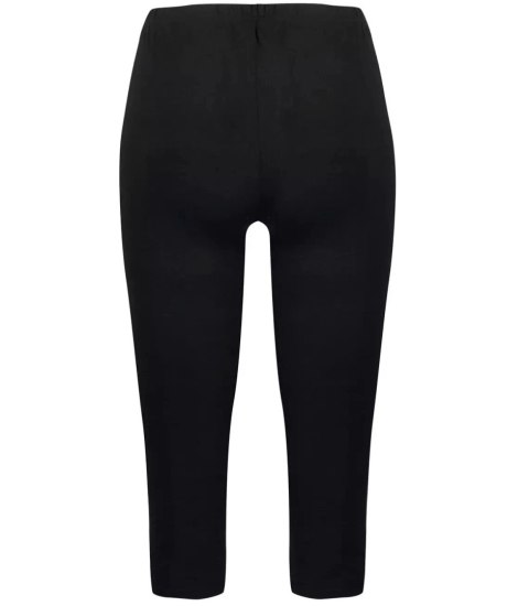 Klasyczne legginsy damskie bezszwowe 3/4 (Czarny) M/L Klasyczne legginsy damskie bezszwowe 3/4 (Czarny) M/L