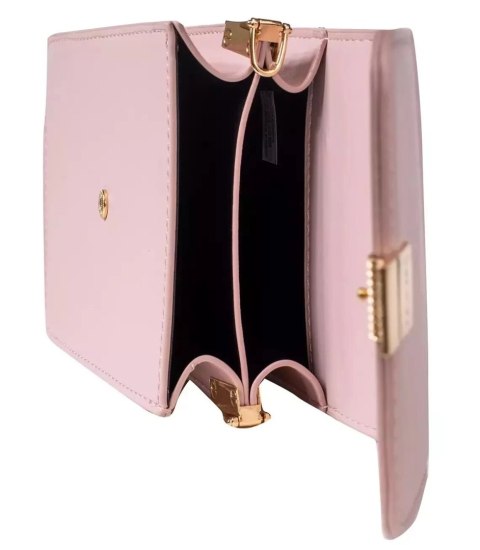 Mała gładka torebka saszetka z klapą na telefon Elegancka (Różowy)