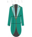 Ciepły płaszczyk kurtka ALPAKA Kardigan Elegancki TINA (Niebieski)