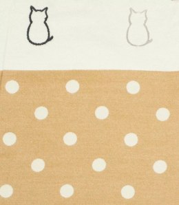 Ciepły szal szalik groszki koty patchwork dzianina (Wielokolorowy || Czarny)