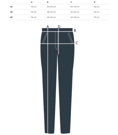 Eleganckie spodnie materiałowe z guzikami MARTA (Czarny) 36 Eleganckie spodnie materiałowe z guzikami MARTA (Czarny) 36