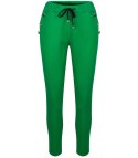 Eleganckie spodnie materiałowe z guzikami MARTA (Zielony) 36