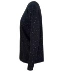 Klasyczny sweter kardigan w groszki Elegancki NELA (Czarny)