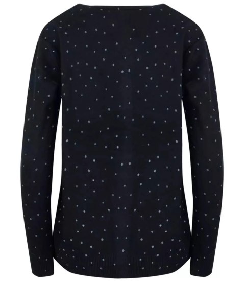 Klasyczny sweter kardigan w groszki Elegancki NELA (Czarny) Klasyczny sweter kardigan w groszki Elegancki NELA (Czarny)