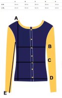 Klasyczny sweter kardigan w groszki Elegancki NELA (Czarny)