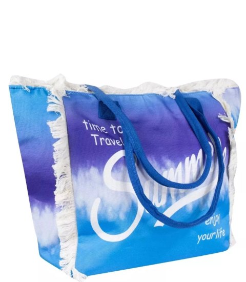 Letnia duża torba plażowa ombre SUMMER (Niebieski) Letnia duża torba plażowa ombre SUMMER (Niebieski)