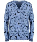 Sweter w kokardki z cyrkoniami Elegancki WIKTORIA (Niebieski)