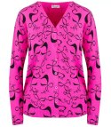 Sweter w kokardki z cyrkoniami Elegancki WIKTORIA (Różowy)