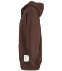 Ciepła gładka bluza oversize kaptur JANET (Brązowy)