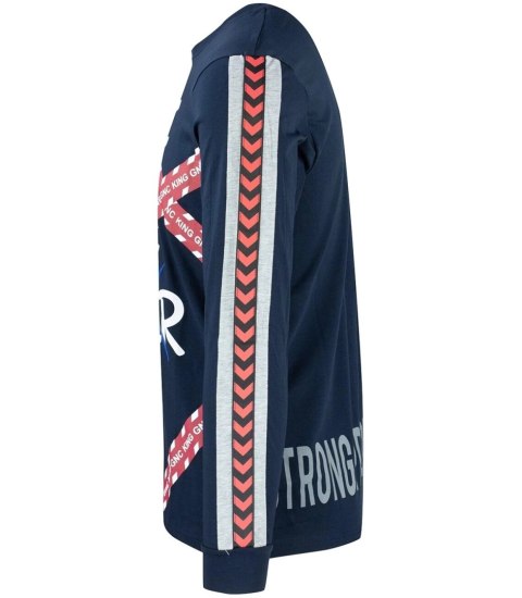 Męska bluza z długim rękawem i nadrukiem (Granatowy)