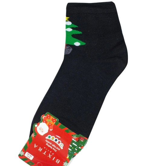 Świąteczne skarpety skarpetki Ciepłe Prezent MIKOŁAJ unisex 1 PARA (Czarny) 35-38 Świąteczne skarpety skarpetki Ciepłe Prezent MIKOŁAJ unisex 1 PARA (Czarny) 35-38