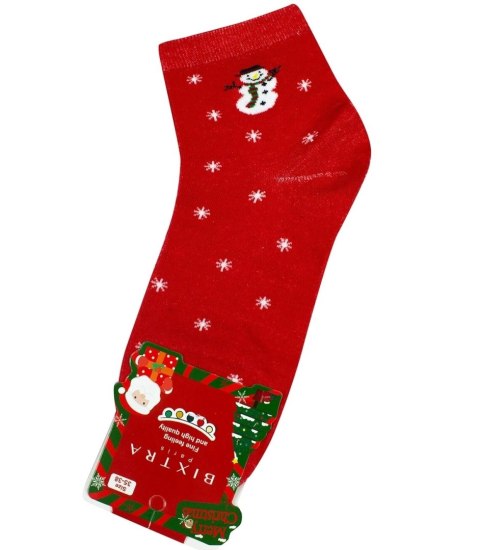 Świąteczne skarpety skarpetki Ciepłe Prezent MIKOŁAJ unisex 1 PARA (Czerwony) 35-38 Świąteczne skarpety skarpetki Ciepłe Prezent MIKOŁAJ unisex 1 PARA (Czerwony) 35-38