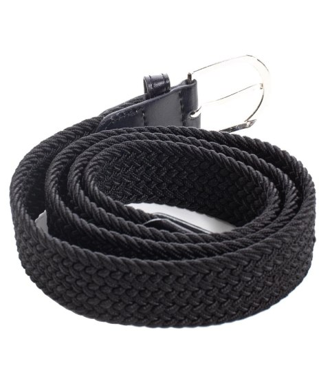 Casualowy damski pasek 106x3 cm pleciona taśma Elegancki (Czarny) Casualowy damski pasek 106x3 cm pleciona taśma Elegancki (Czarny)